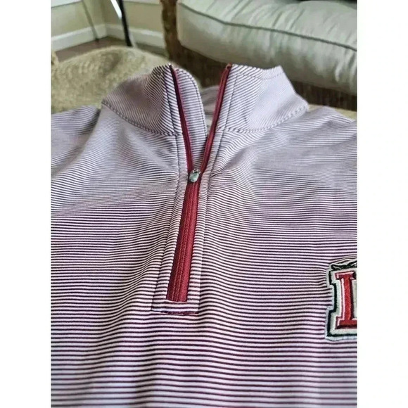 Lafeyette College Peter Milar Performance Perth Mini Stripe 1/4 Zip Size M - Picture 6 of 8